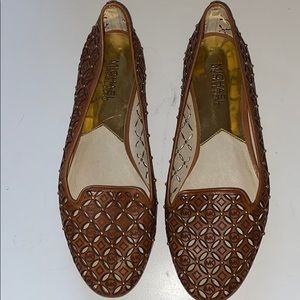 Michael Kors cutout leather slides